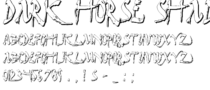 Dark Horse Shadow font
